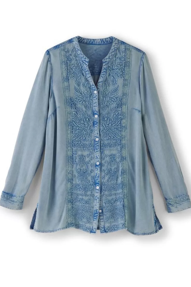 Soft Surroundings Las Olas Shirt LightBlue Best Sale