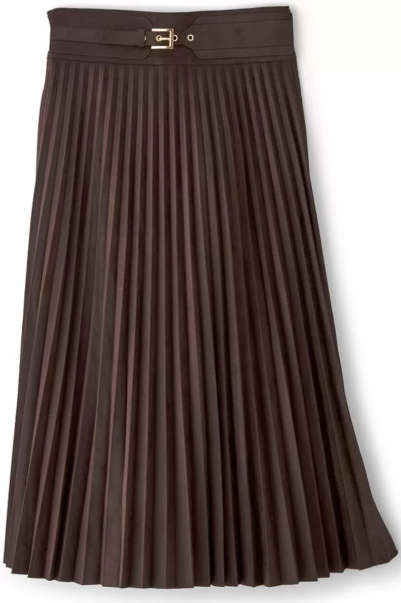 Soft Surroundings Lavina Faux Suede Skirt DarkBrown Best