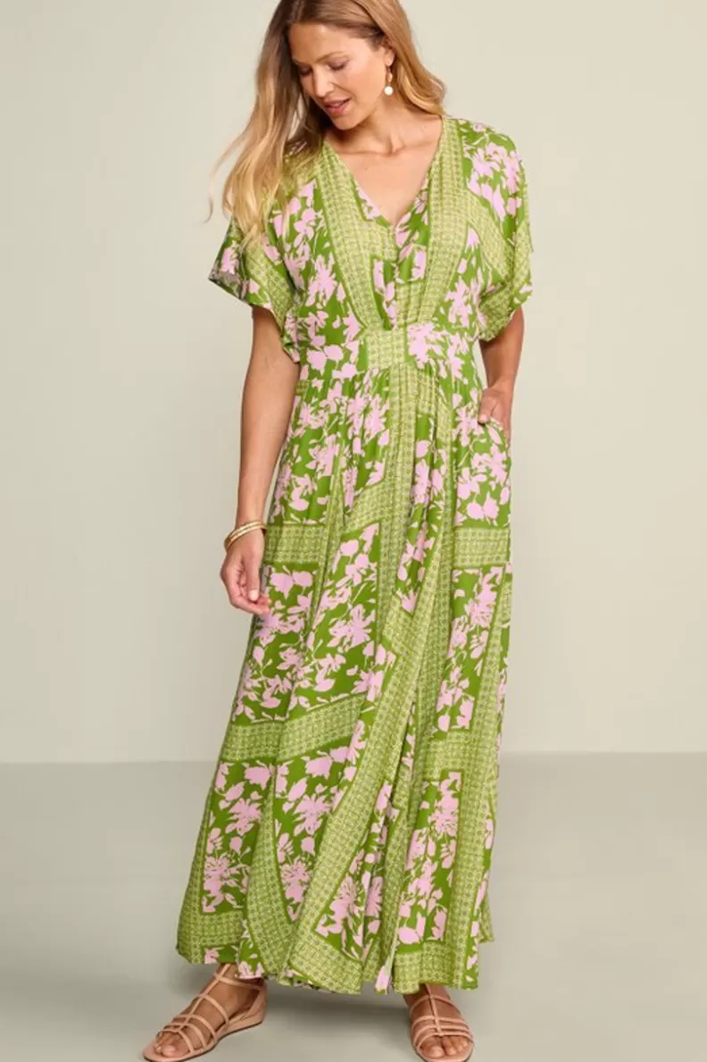 Soft Surroundings Leslie Maxi Dress InkBloomsScarf Discount