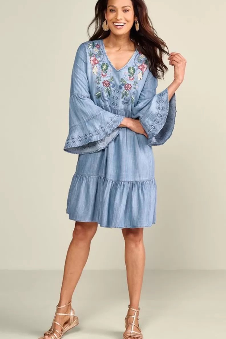 Soft Surroundings Lina Short Dress LightChambray Online