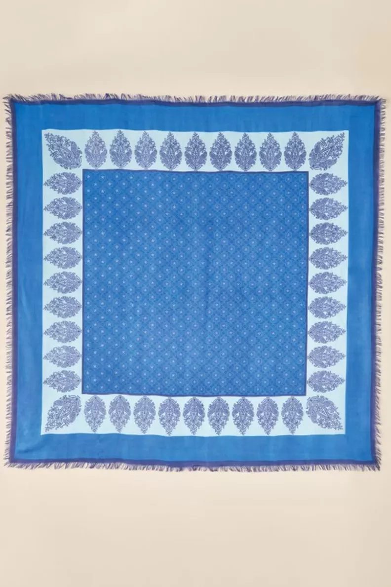 Soft Surroundings Livie Square Scarf BlueMulti Cheap
