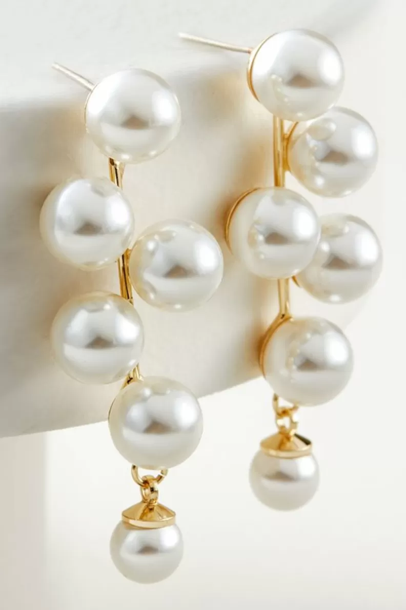 Soft Surroundings Lulu Pearl Drops Earrings Ivory Flash Sale