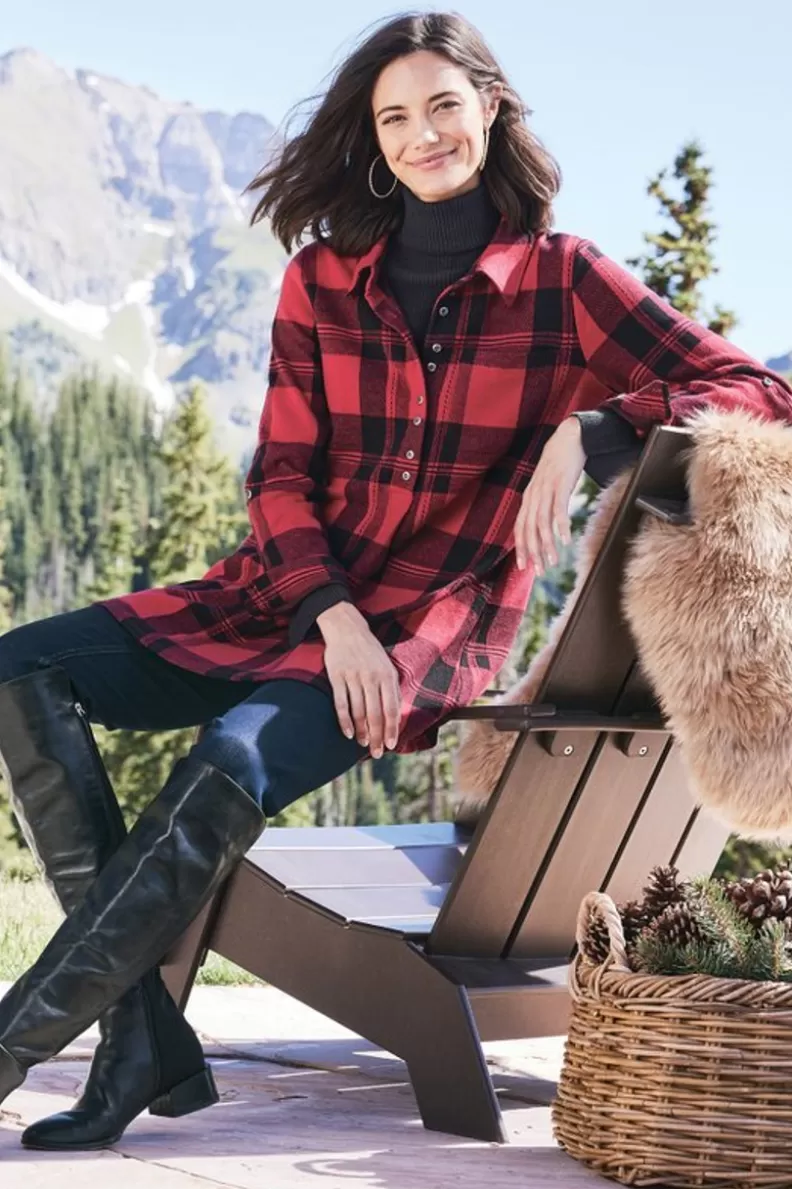 Soft Surroundings Mad About Plaid Top Best