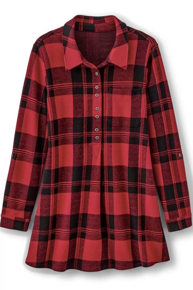 Soft Surroundings Mad About Plaid Top Best