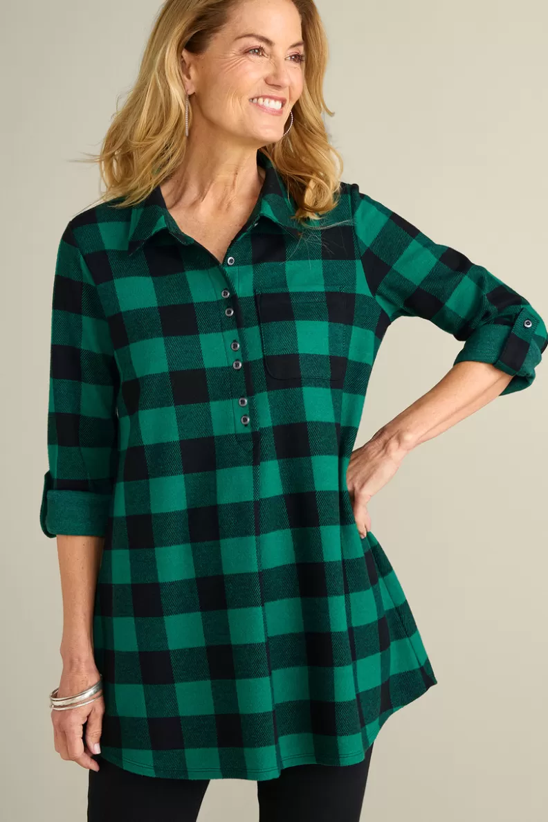 Soft Surroundings Mad About Plaid Tunic Best Sale
