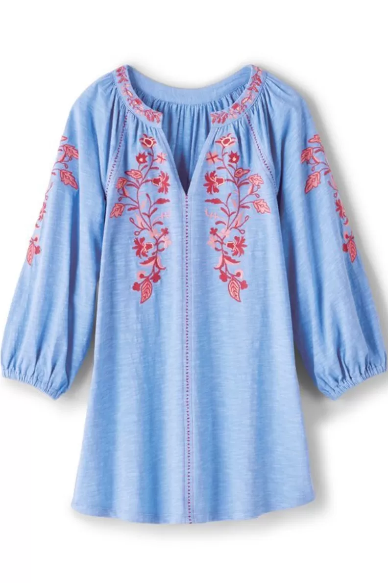 Soft Surroundings Meagan Tunic BlueBonnet Cheap
