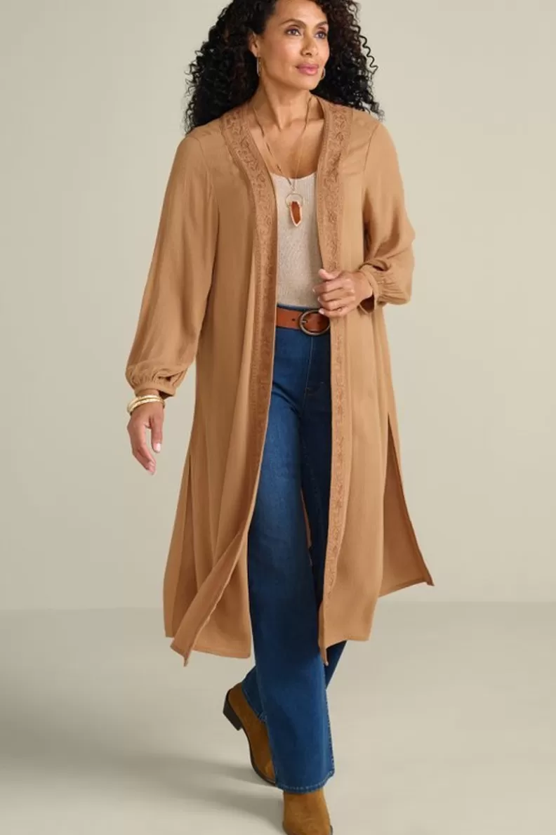 Soft Surroundings Megara Gauze Topper BrownSugar Clearance