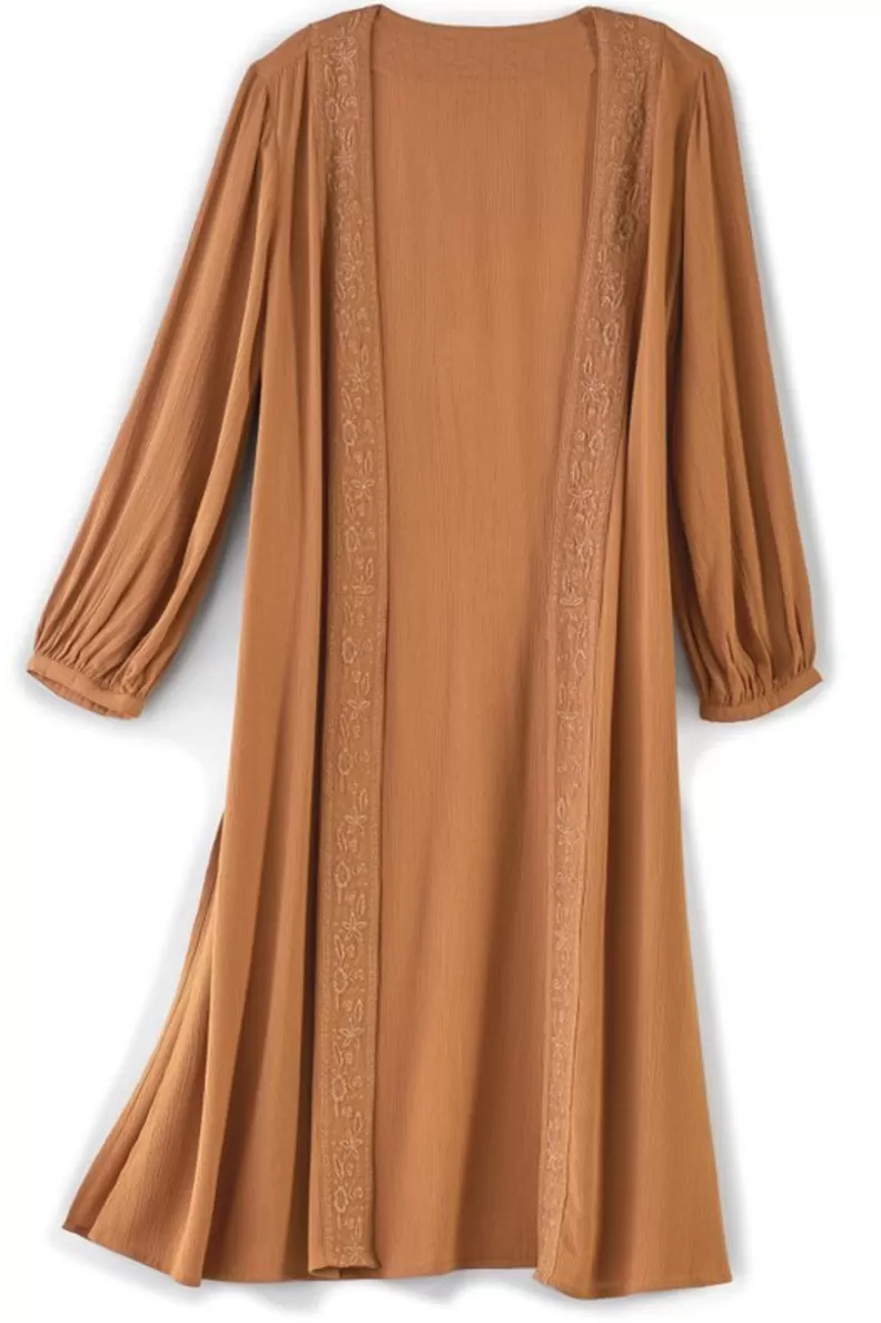 Soft Surroundings Megara Gauze Topper BrownSugar Clearance