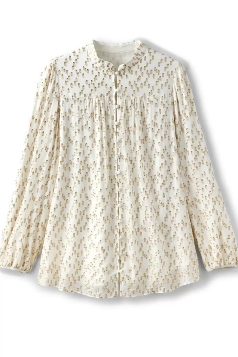 Soft Surroundings Mila Metallic Blouse IvoryPearl Cheap