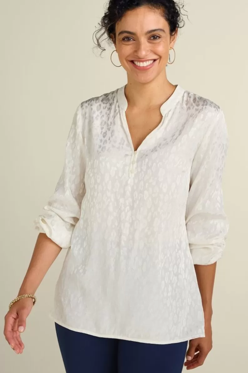 Soft Surroundings Mirasol Jacquard Tunic IvoryPearl Best Sale