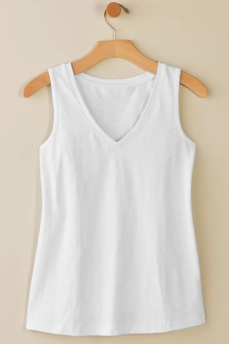 Soft Surroundings Mistral Supima Slub Tank PinkPeacock Cheap