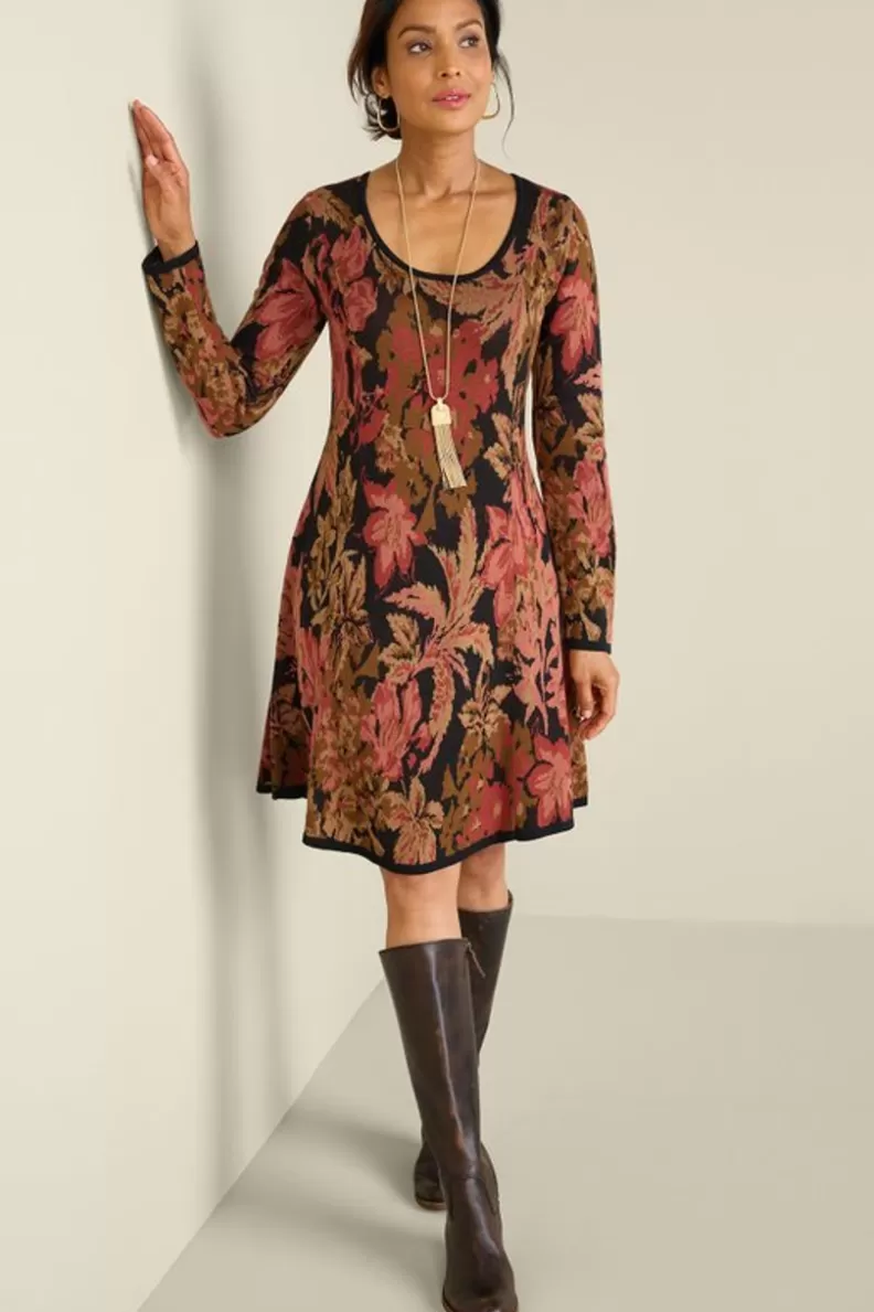 Soft Surroundings Nelia Jacquard Sweater Dress SavannahGarden Outlet