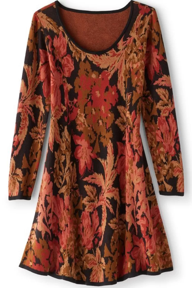 Soft Surroundings Nelia Jacquard Sweater Dress SavannahGarden Outlet