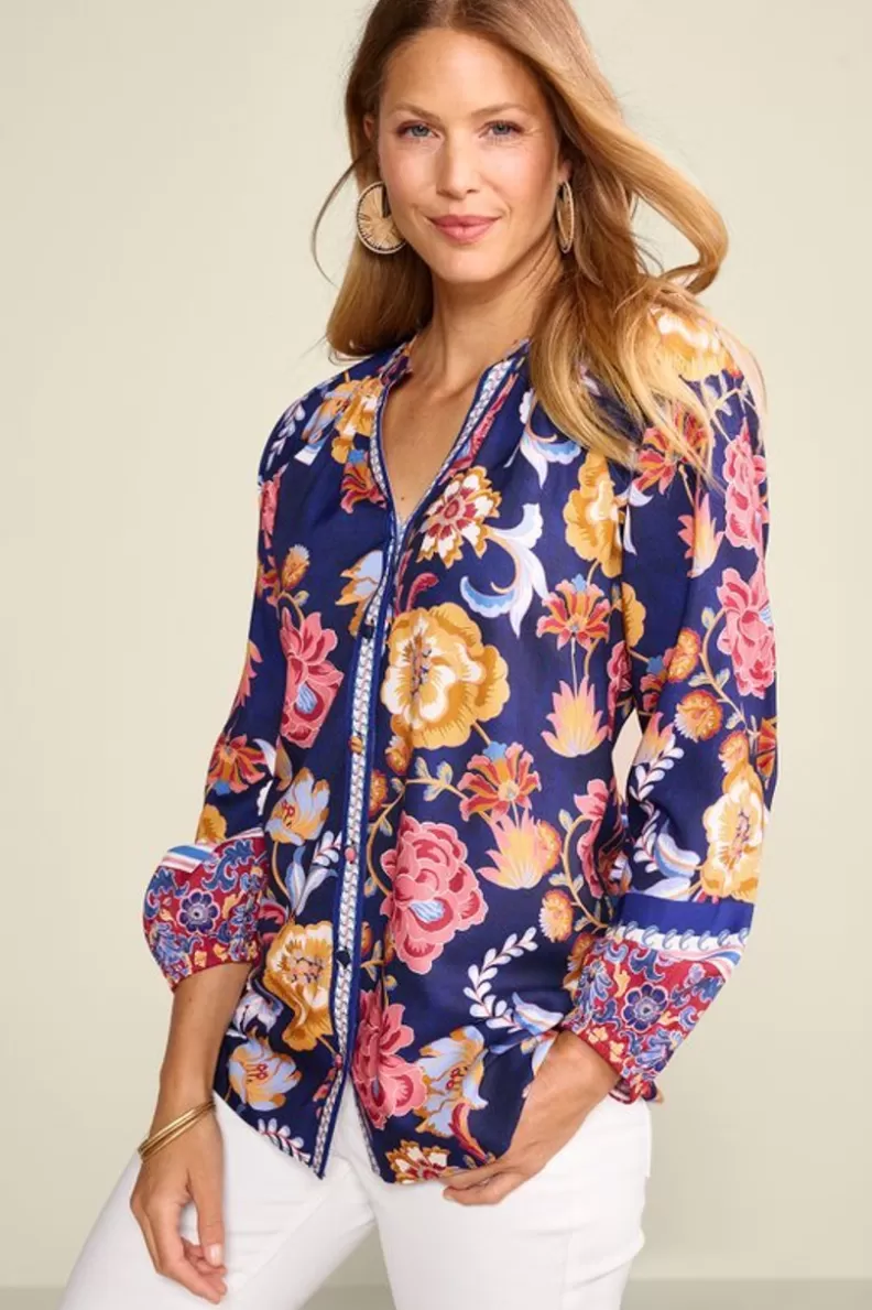 Soft Surroundings Ohana Blouse AkrotiriFlowers Discount