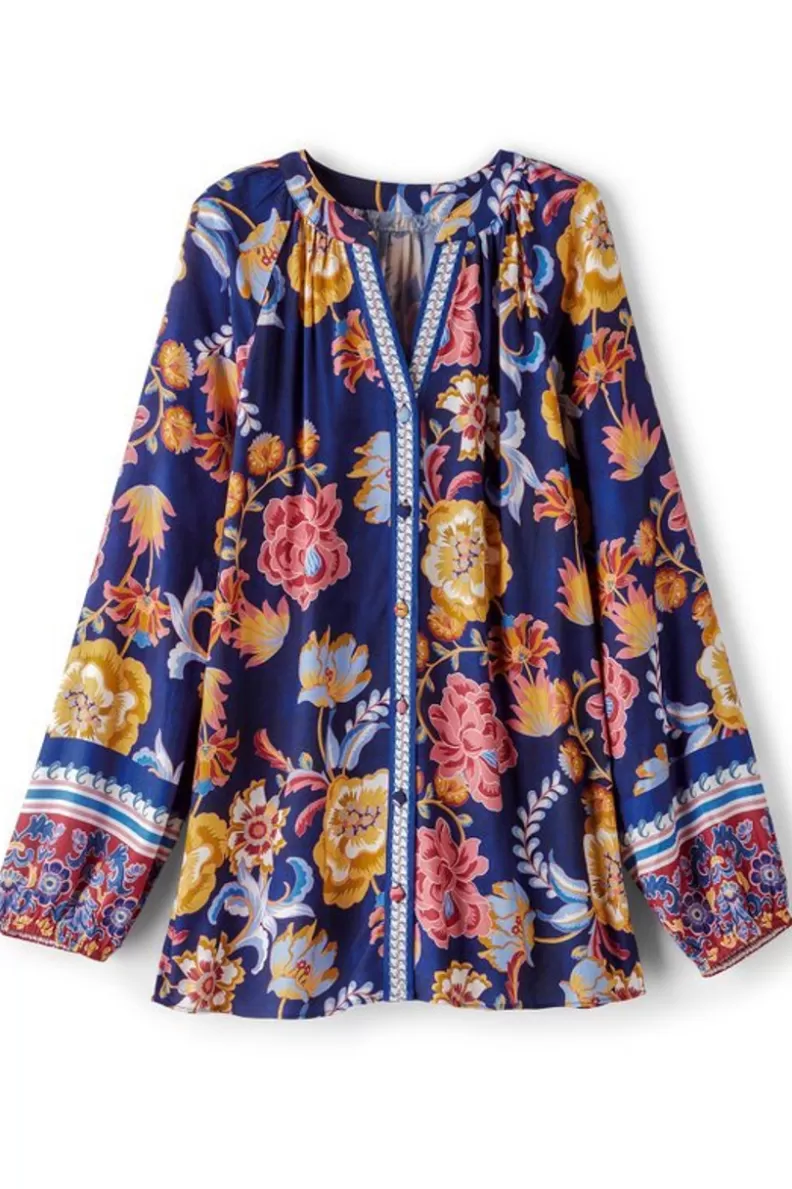 Soft Surroundings Ohana Blouse AkrotiriFlowers Discount