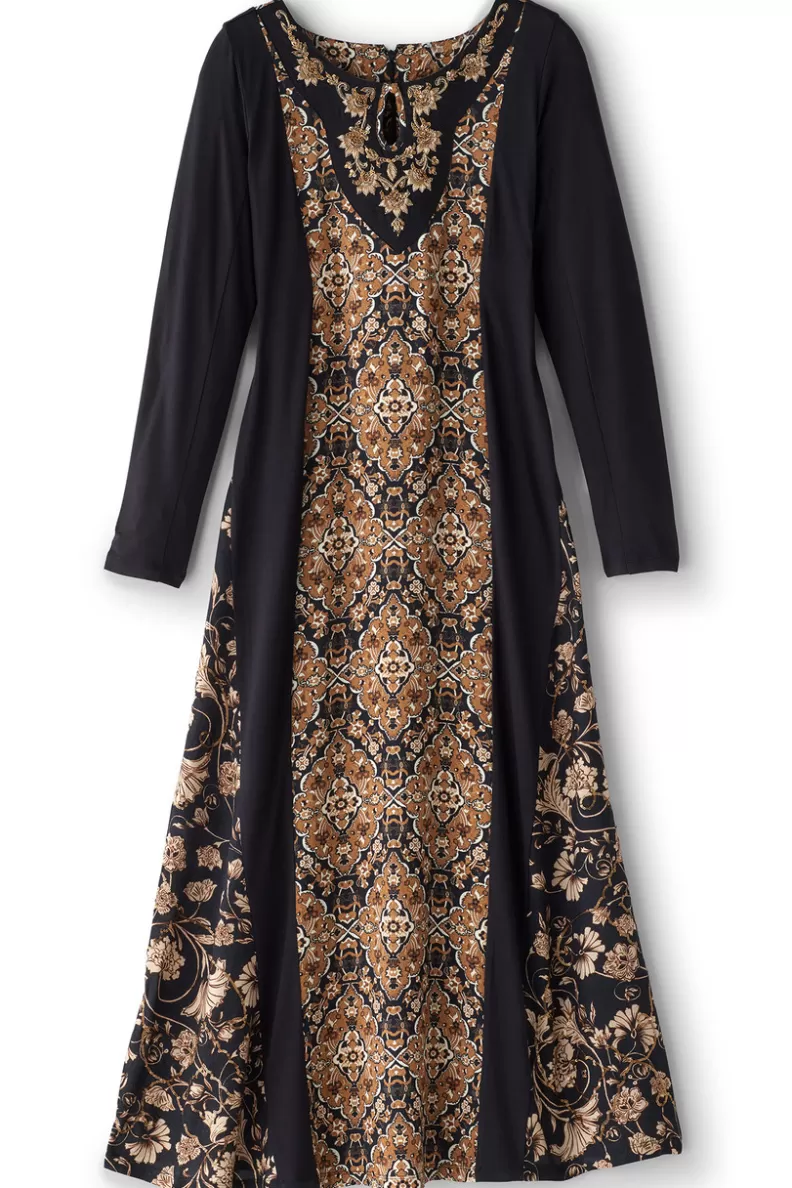 Soft Surroundings Priska Maxi Dress AutumnTile Discount