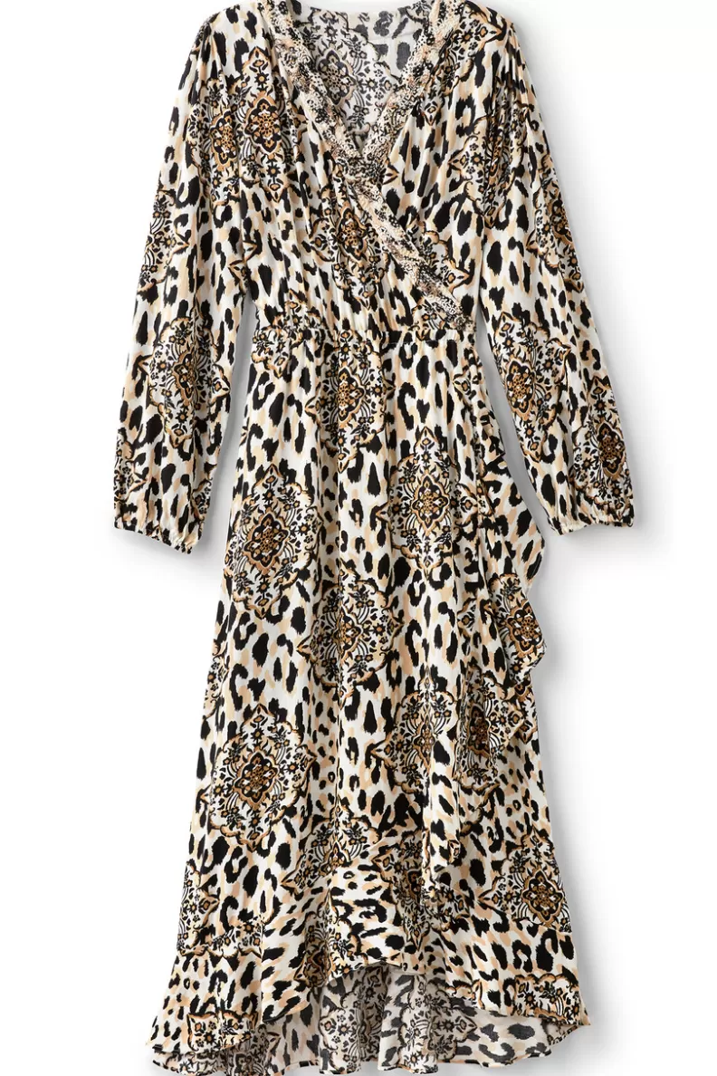 Soft Surroundings Priyani Midi Dress LeopardMedallion Cheap