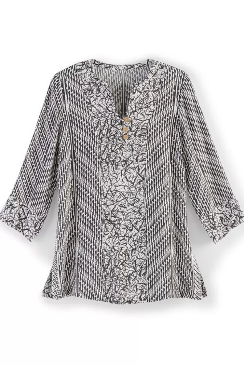 Soft Surroundings Ravello Top Black/WhiteAbstract Online