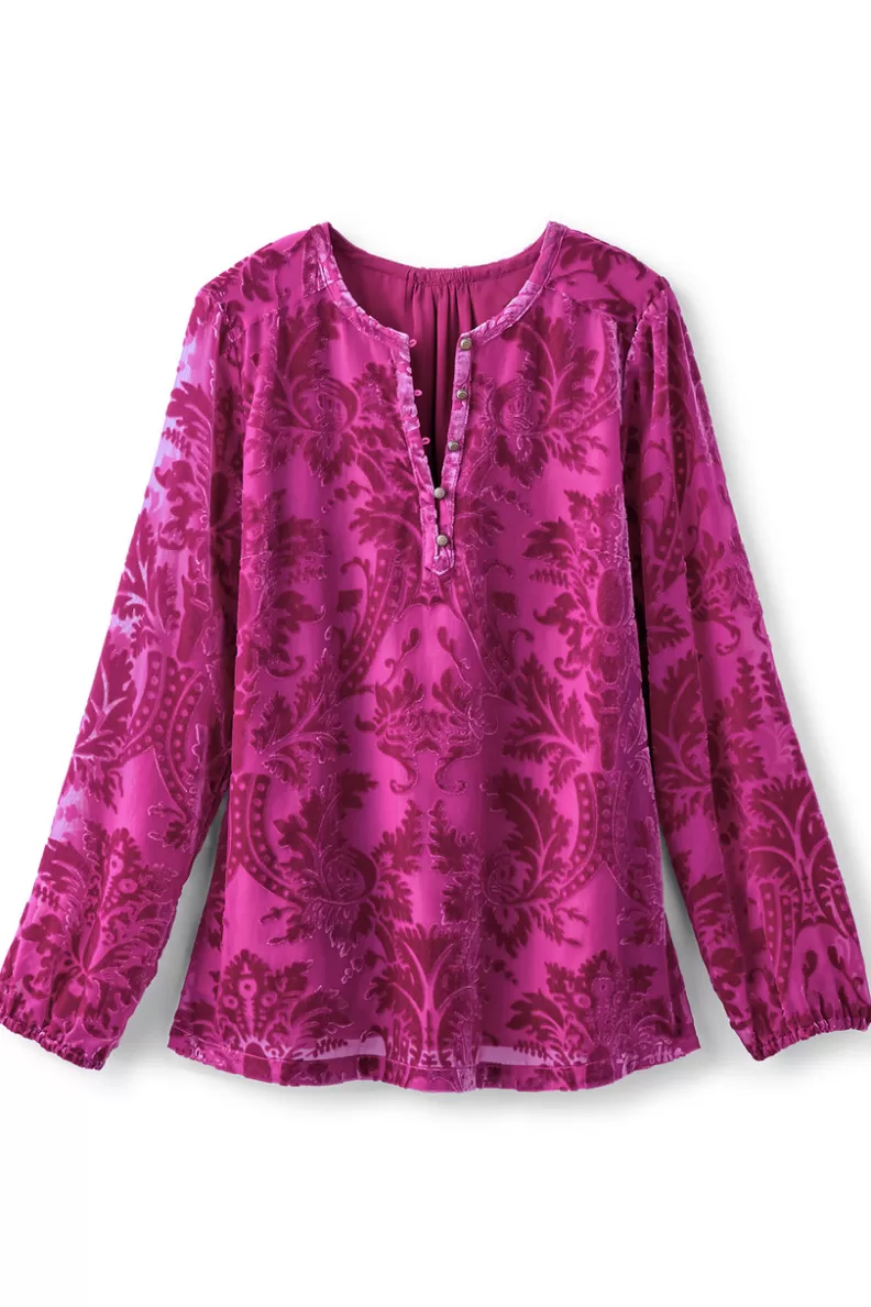 Soft Surroundings Reesha Velvet Top Sangria Shop