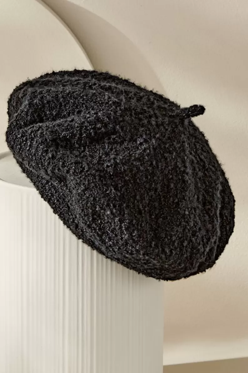 Soft Surroundings Remi Boucle Beret Black Sale