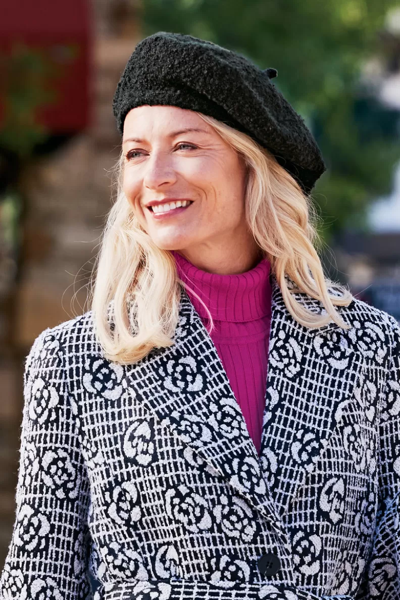Soft Surroundings Remi Boucle Beret Black Sale