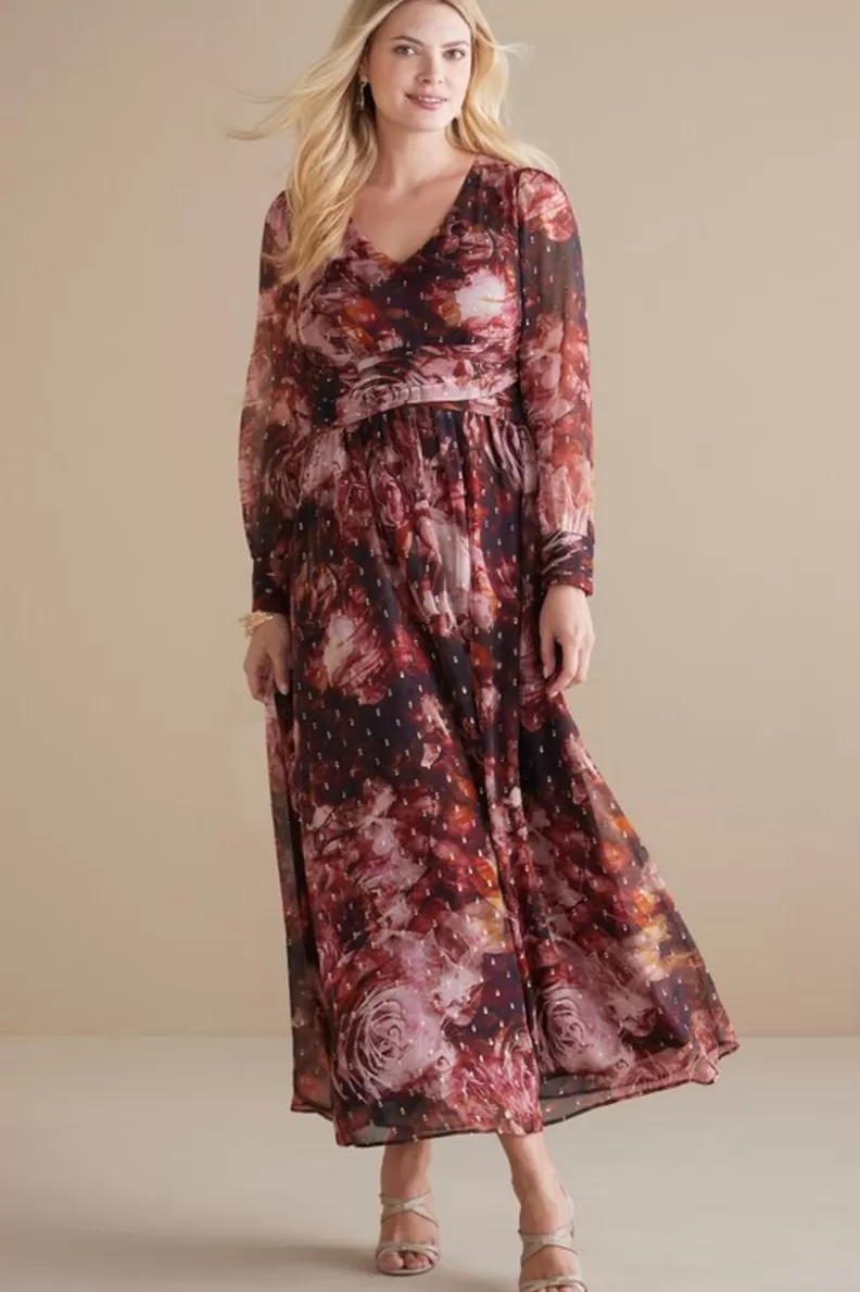 Soft Surroundings Rina Silk Dress MultiFloral Sale