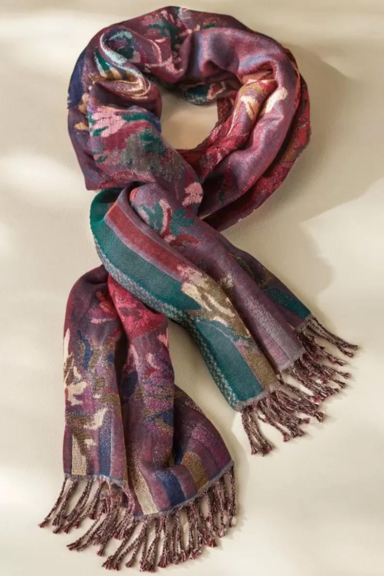 Soft Surroundings Rosy Reversible Scarf Multi Fashion