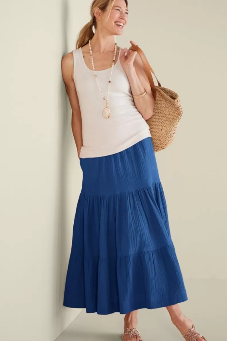 Soft Surroundings Ruari Gauze Maxi Skirt Clearance