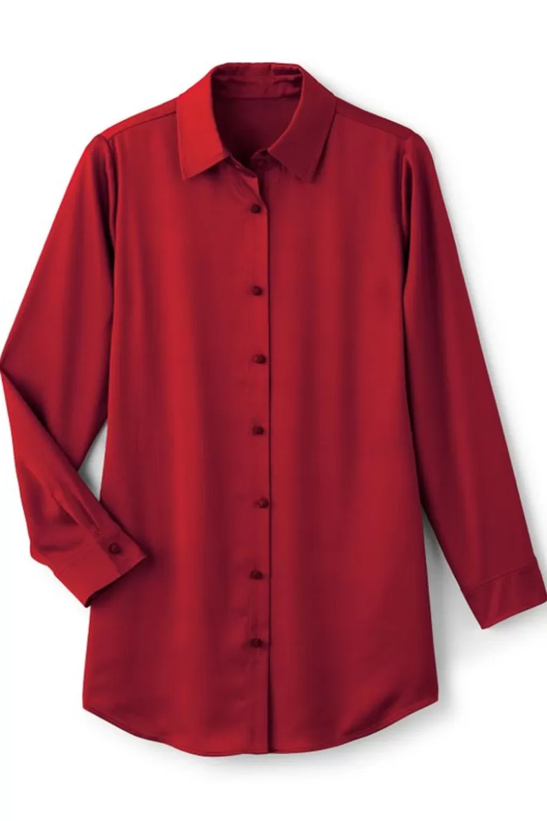 Soft Surroundings Satin Boyfriend Shirt Best Sale