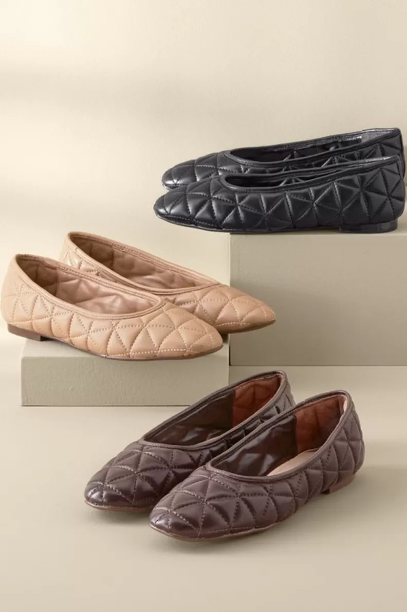 Soft Surroundings Schutz Arissa Quilted Ballet Flat Hot