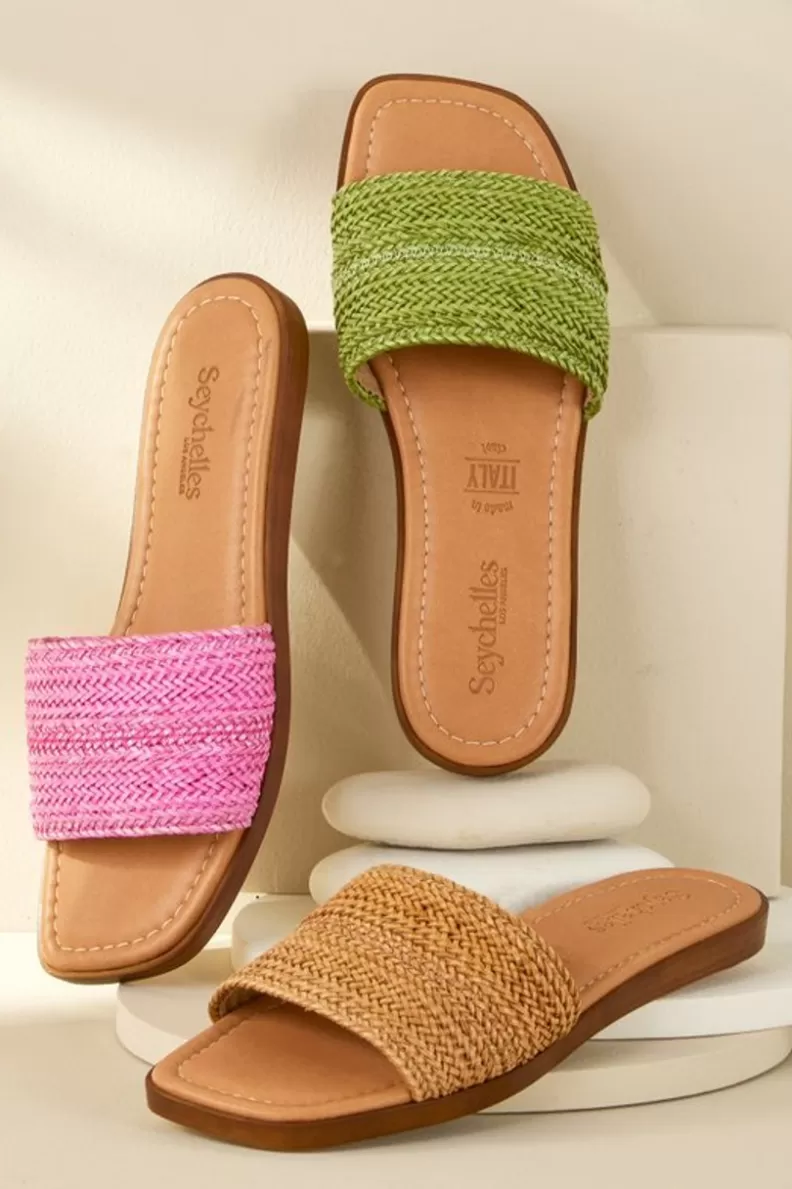 Soft Surroundings Seychelles Palms Perfection Woven Slide Online