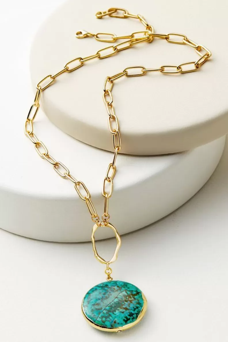 Soft Surroundings Shiva Pendant Necklace Turquoise New