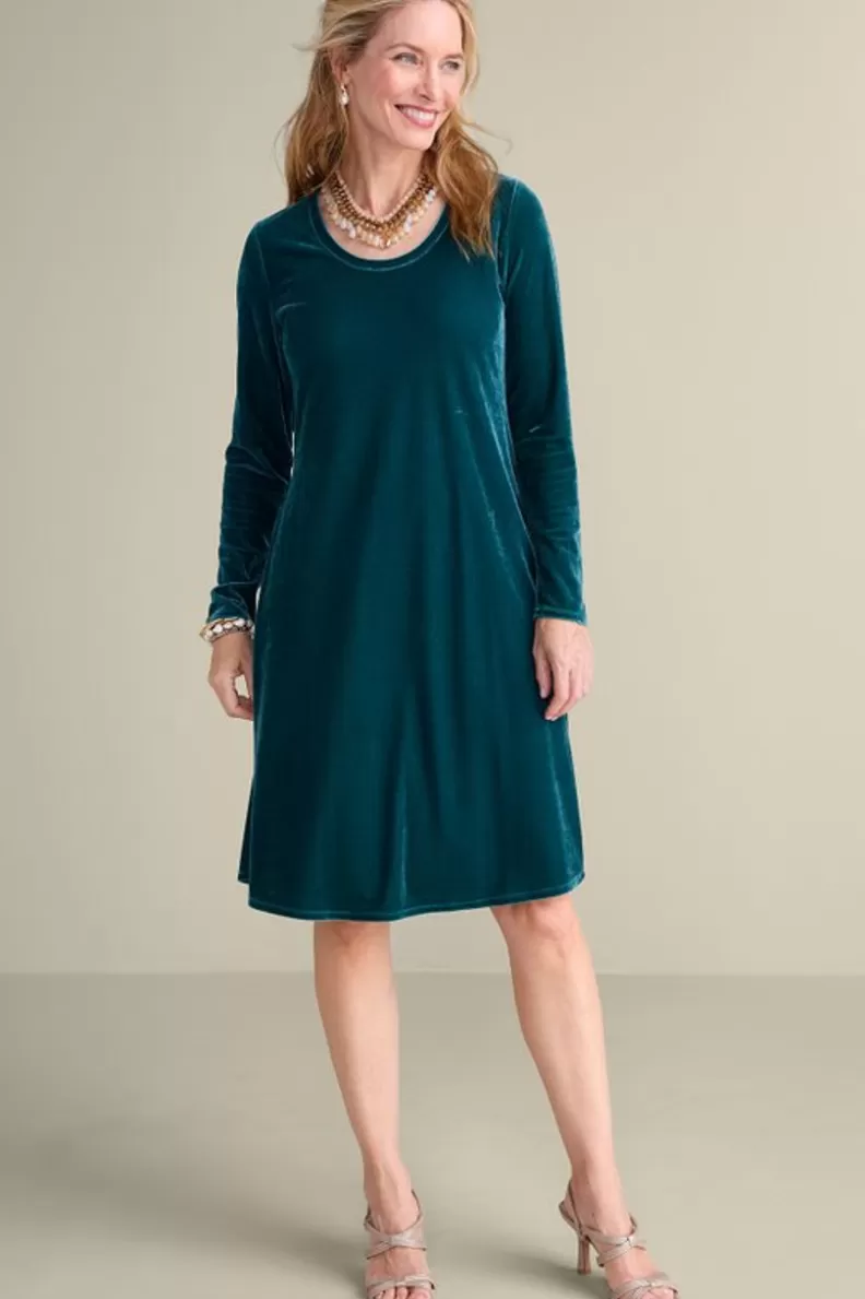 Soft Surroundings Short Santiago Velvet Dress Outlet