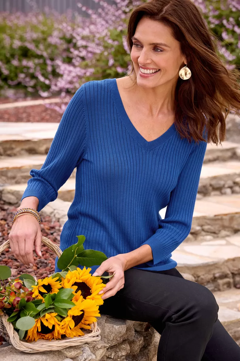 Soft Surroundings Soft Essential Ribbed Linnie Sweater Best