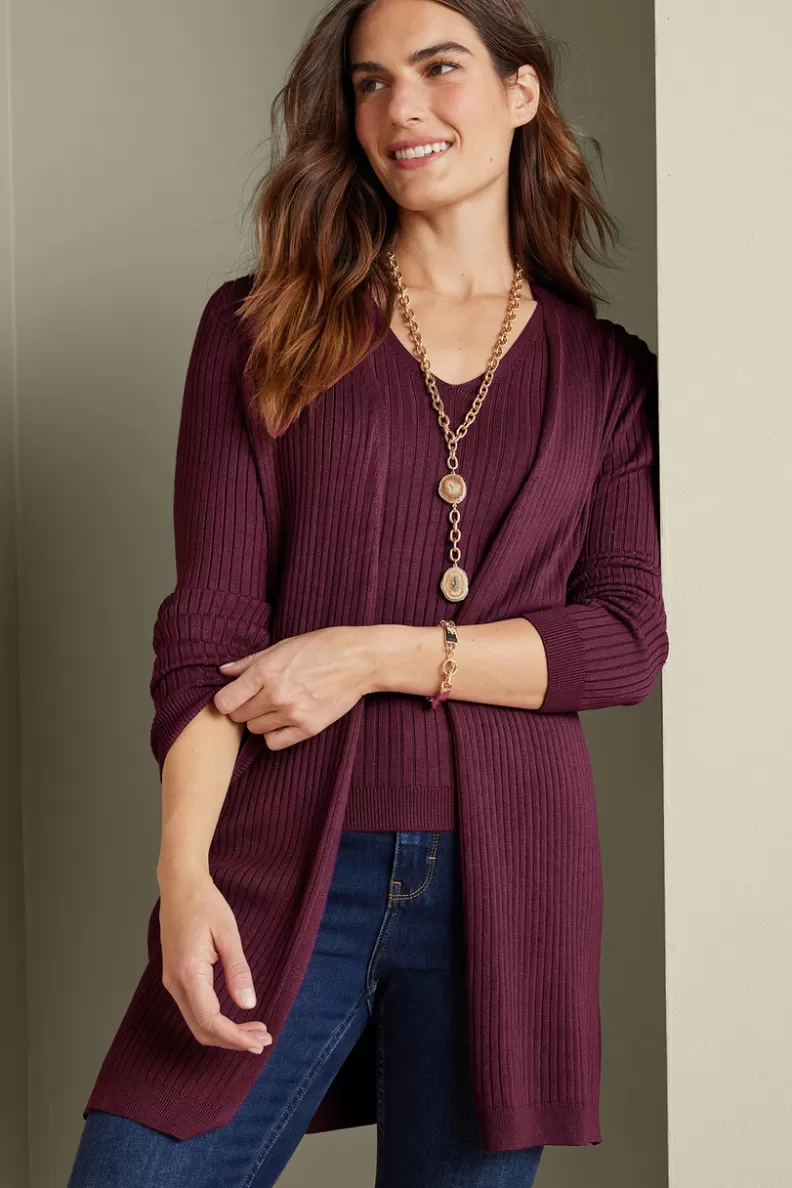 Soft Surroundings Soft Essential Ribbed Long Cardi Store