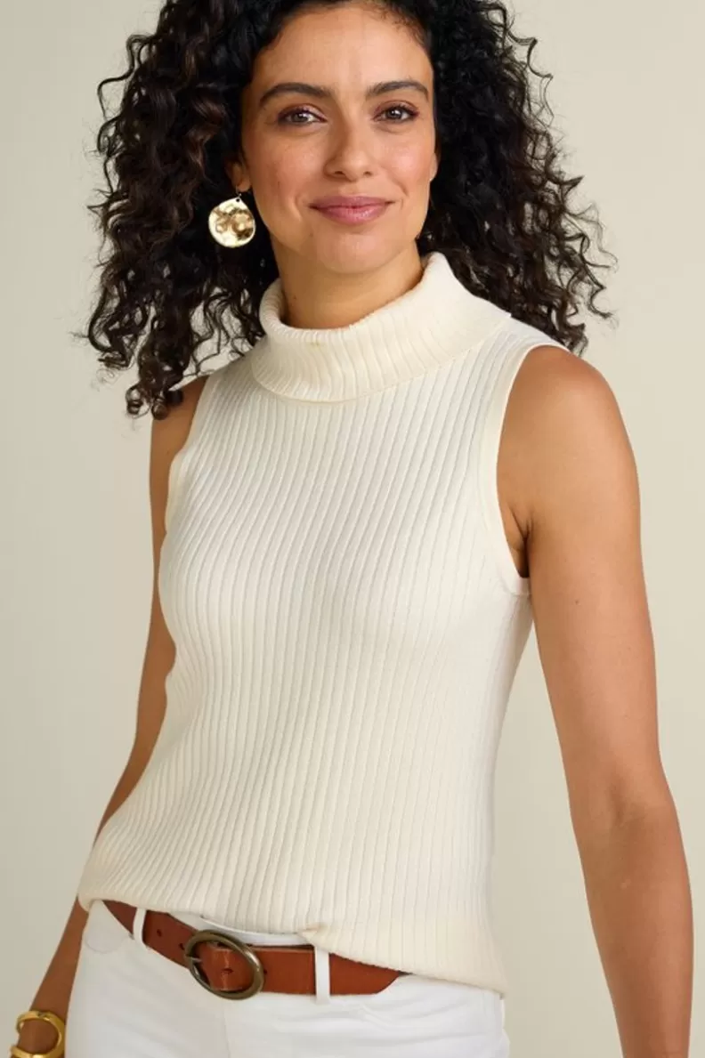 Soft Surroundings Soft Essential Ribbed Turtleneck Tank Flash Sale