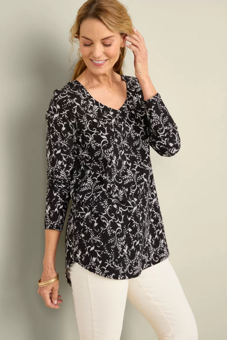 Soft Surroundings Soft Essential Supima Isabel Long Sleeve Tunic Flash Sale