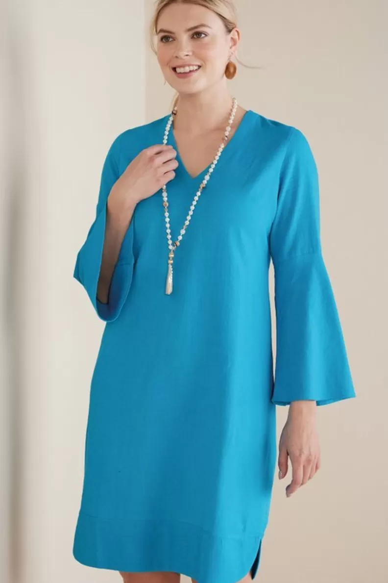 Soft Surroundings Soleil Linen Blend Dress Sale