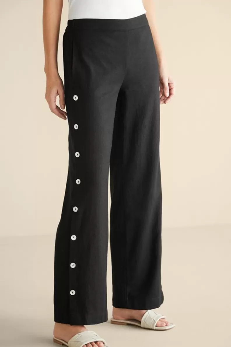 Soft Surroundings Sonoma Linen Blend Wide Leg Pants Discount