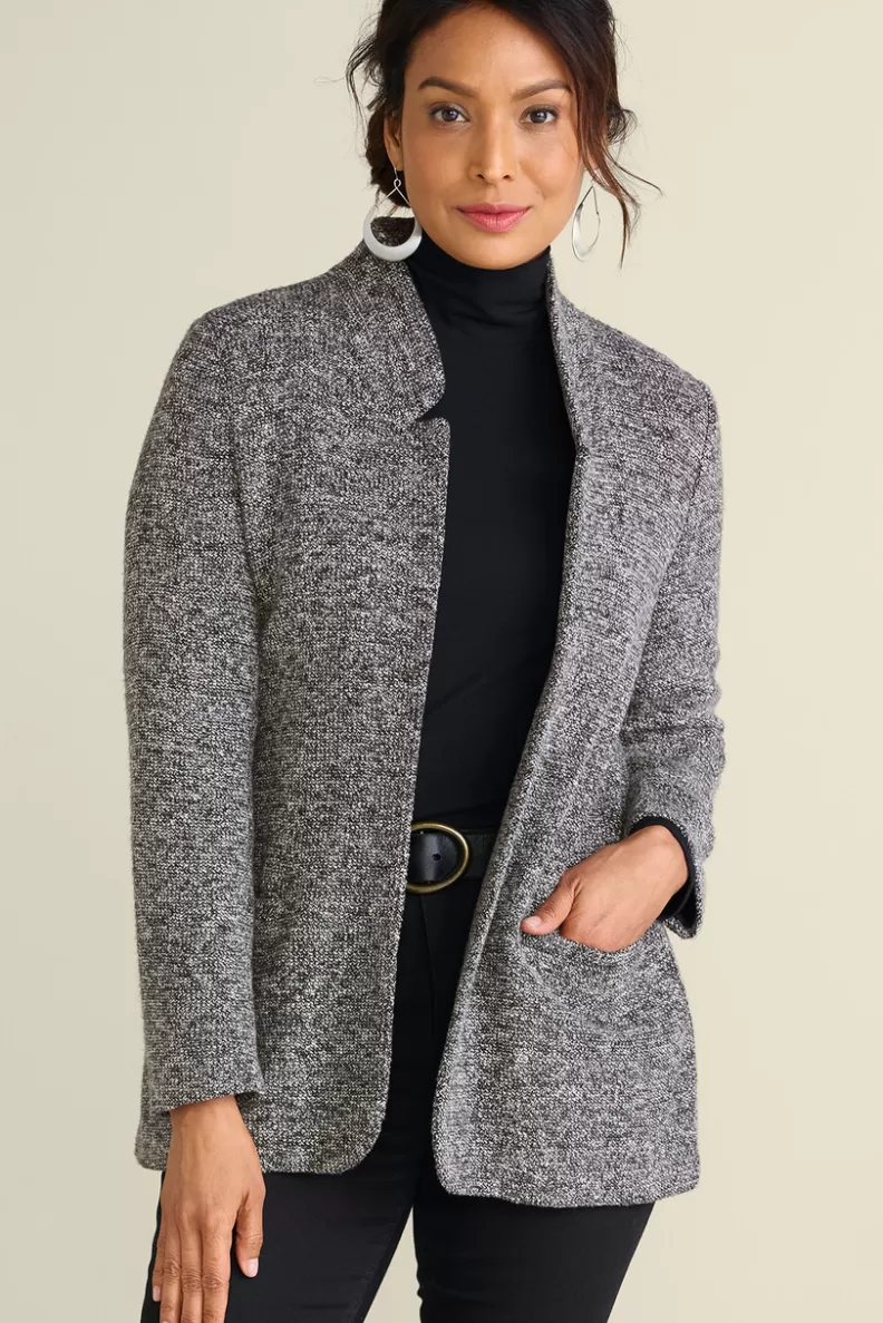 Soft Surroundings St. James Jacket Charcoal Shop