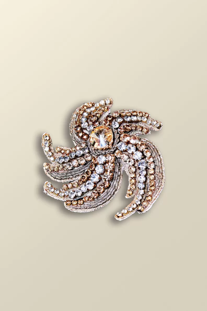 Soft Surroundings Swirl Around Burst Brooch Gold Store