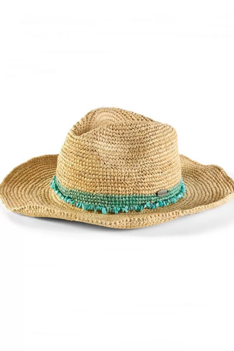 Soft Surroundings Tahitian Cowboy Hat Turquoise New