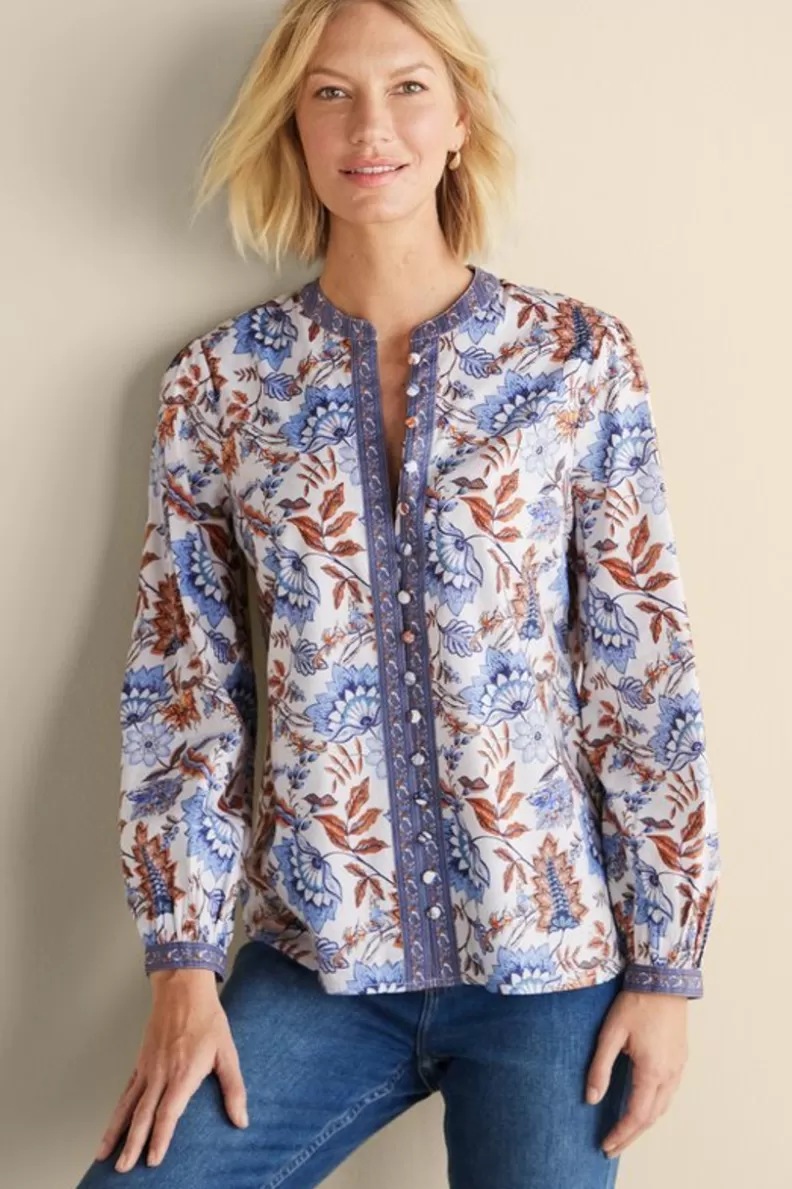 Soft Surroundings Tracy Top ChambrayCalico Cheap