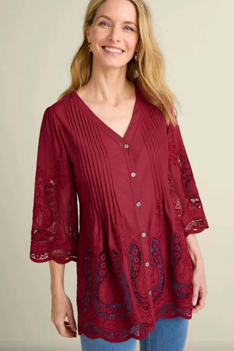 Soft Surroundings Trella Eyelet Top Sale