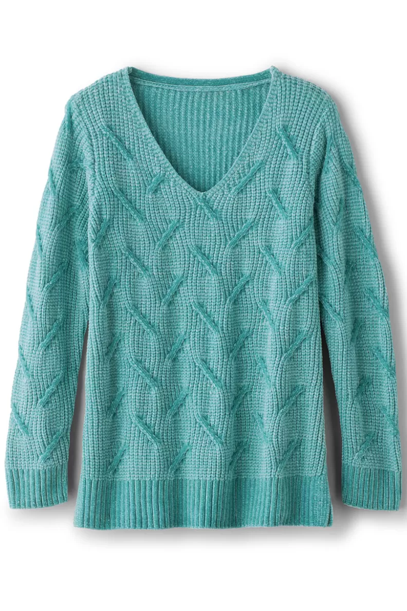 Soft Surroundings Trina Chenille Sweater Hot
