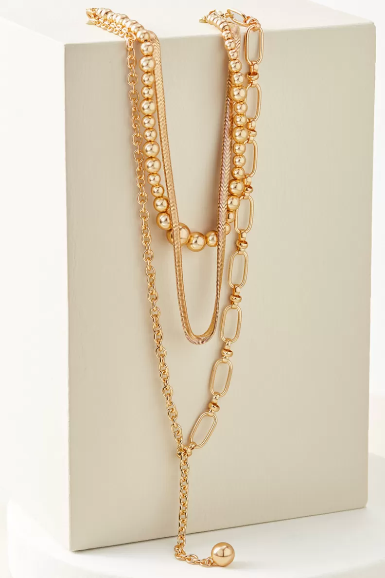 Soft Surroundings Triveni Necklace Set Gold Cheap
