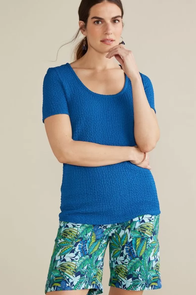 Soft Surroundings Ursula Knit Tee Sapphire Store