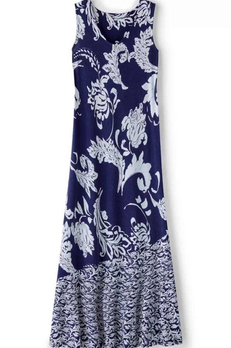 Soft Surroundings Vaila Maxi Dress OceanAirScarf/AzoresDi Store