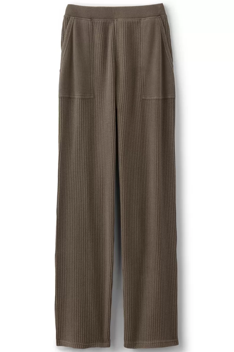 Soft Surroundings Vala Waffle Pull-On Pants DustyOlive Best
