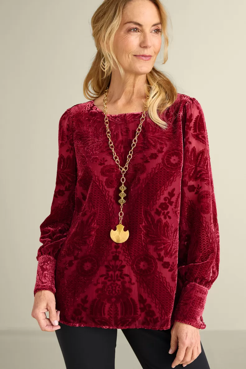 Soft Surroundings Vanetta Velvet Top Fashion